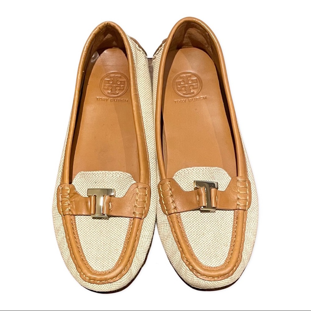 Tory Burch Casey Driver Loafers Tan